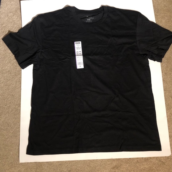 Men’s 2X Black Crew Neck T Shirt (Lot of Two) - Picture 1 of 3